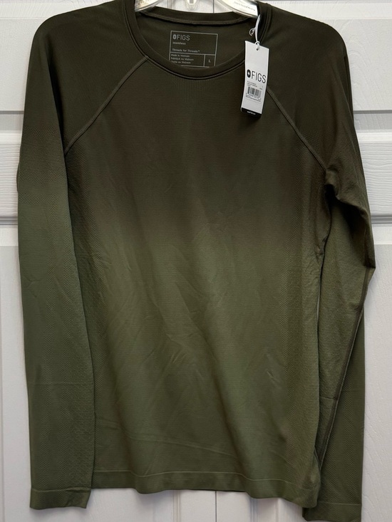 Figs Tops - FIGS Womens Long Sleeve Under Scrub Shirt - Olive Green Large NWT